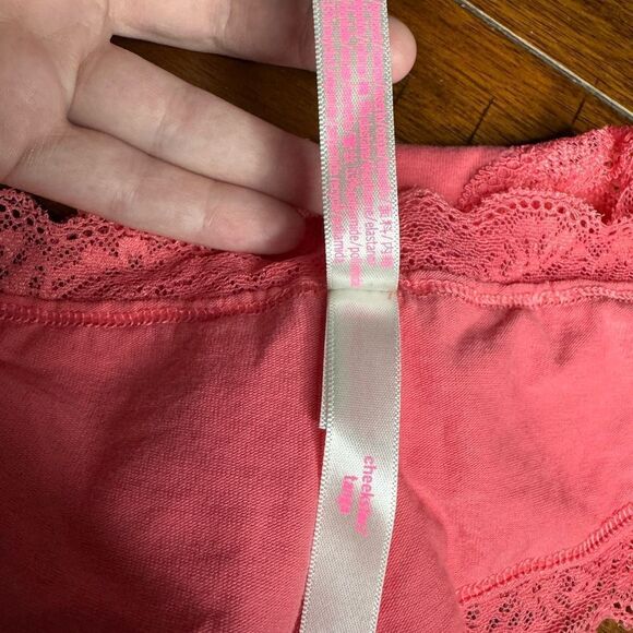 PINK Victoria’s Secret Lace Trim Cheekster Panty Size Small - Picture 4 of 5